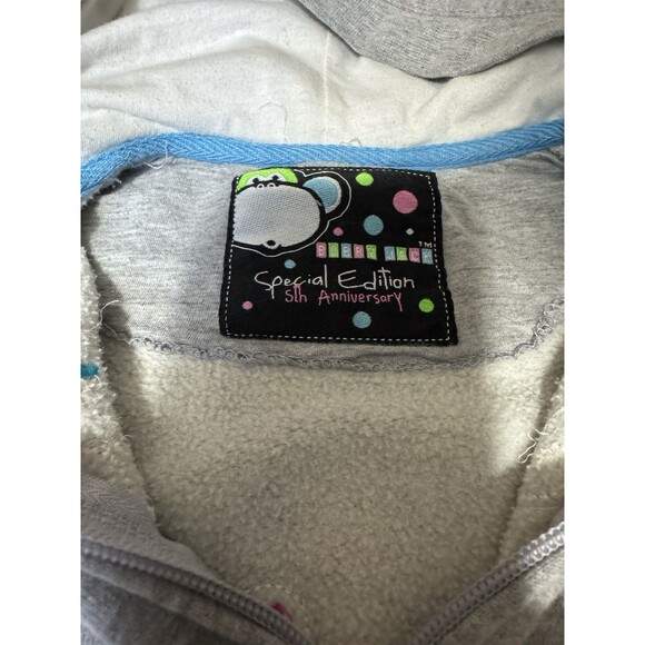 2000s Bobby Jack Grey Embroidered Full Zip Hoodie Girls' Small Y2K - Picture 7 of 7